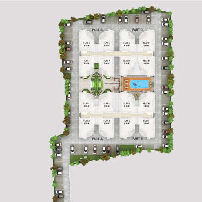 Site Plan View of Protech Green, Panjabari, Guwahati