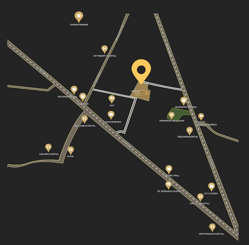 protech tarun nagar location map