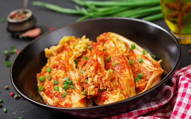 An image of Kimchi, a Korean dish