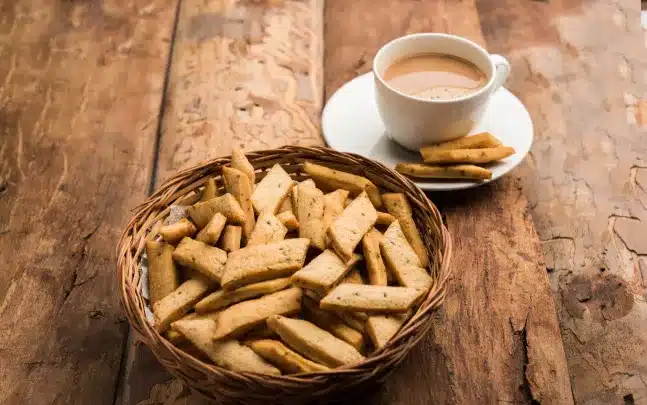 An image of Shankarpali, a sweet Indian dish